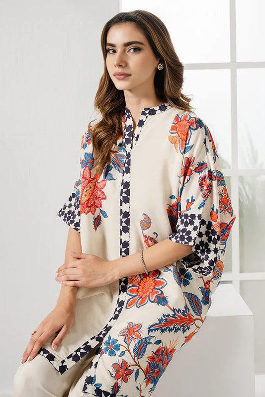 Printed Unstitched Co-Ord Set - 501