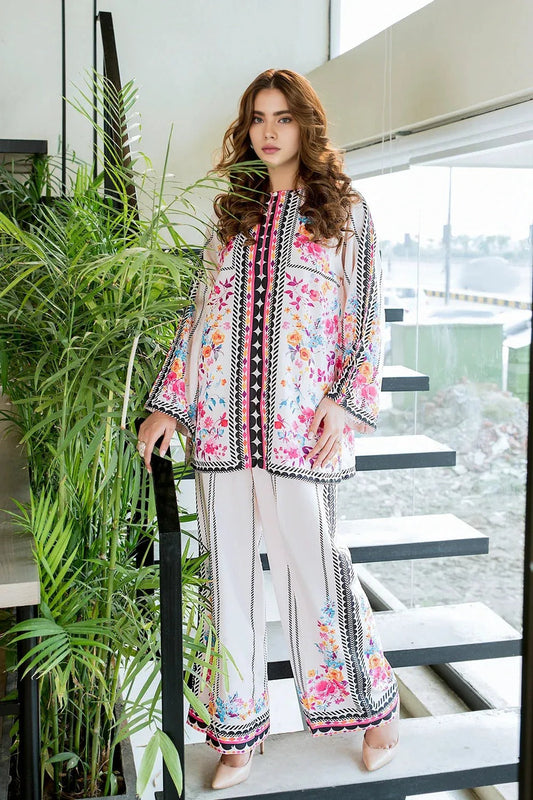 Printed Unstitched Co-Ord Set - 402