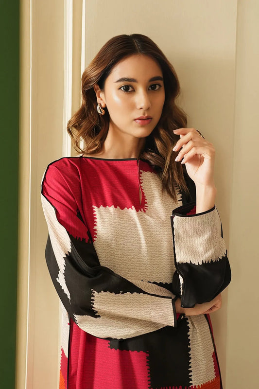 Printed Unstitched Co-Ord Set - L010