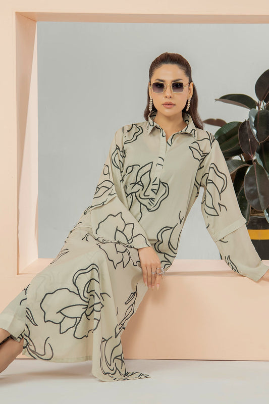 Printed Unstitched Co-Ord Set - L014