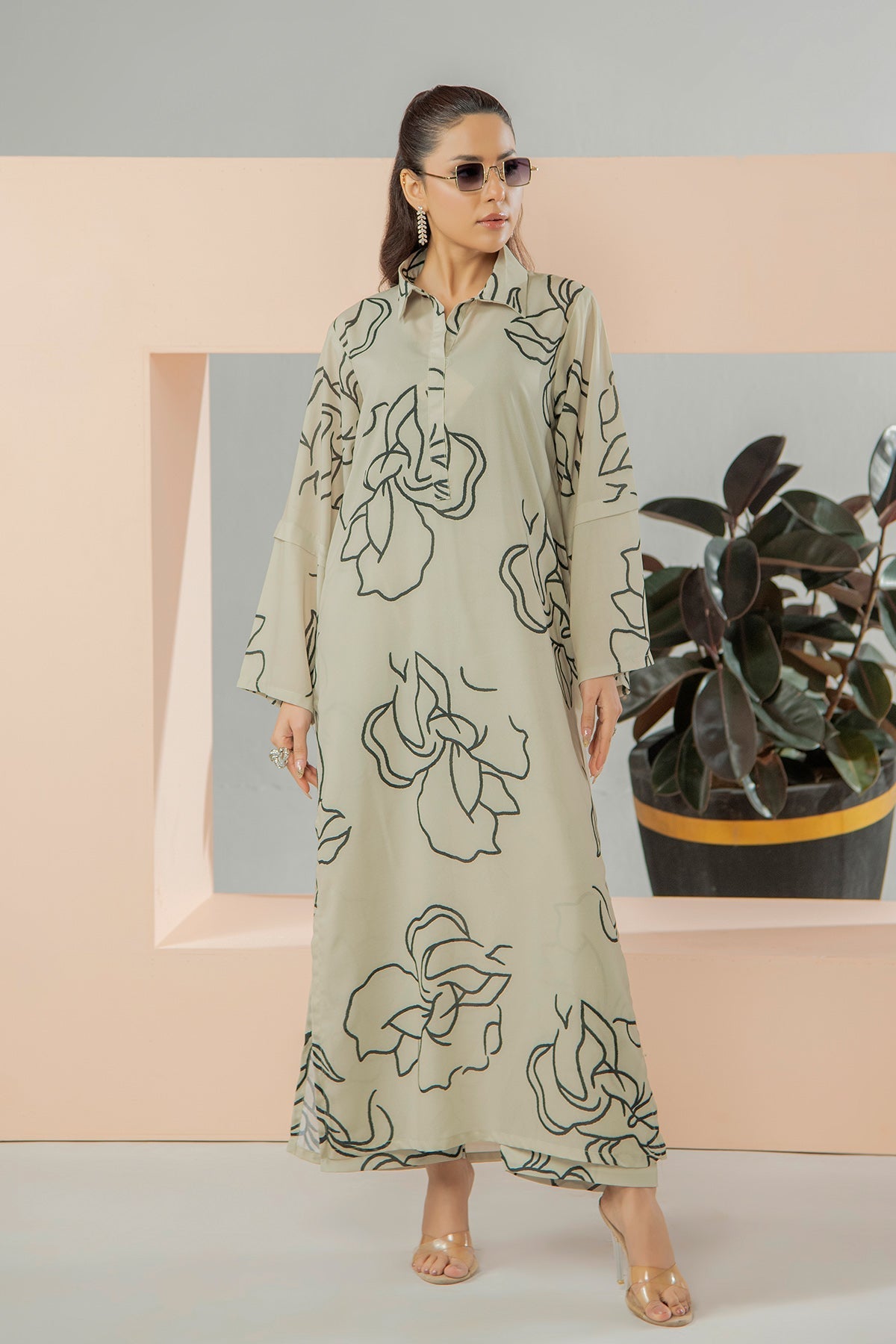 Printed Unstitched Co-Ord Set - L014