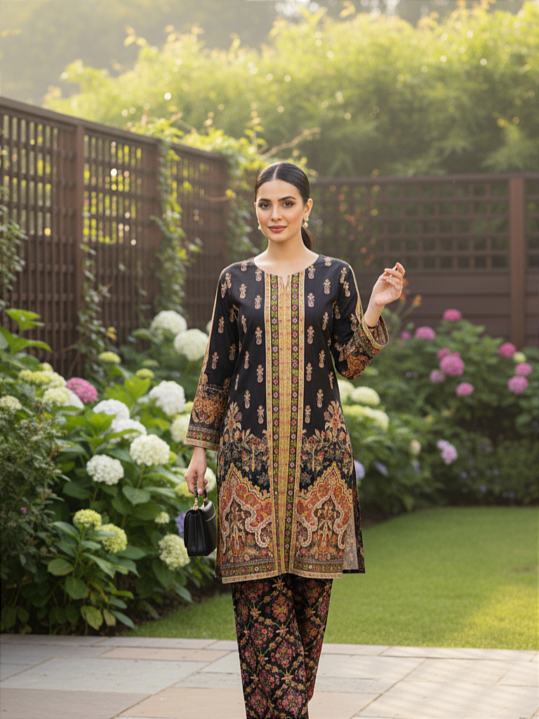 Printed Unstitched Co-Ord Set - 1188