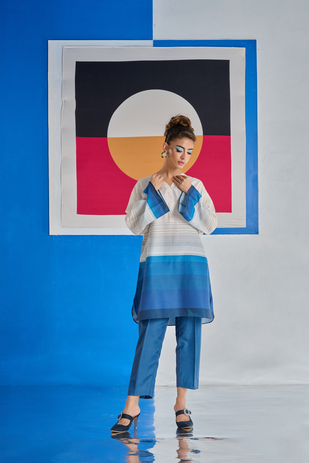 Printed Unstitched Co-Ord Set - 1100