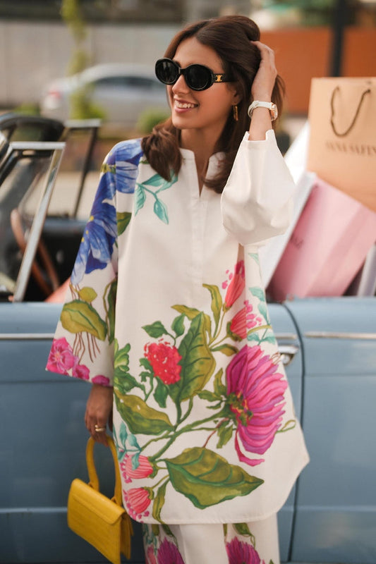 Printed Unstitched Co-Ord Set - 505