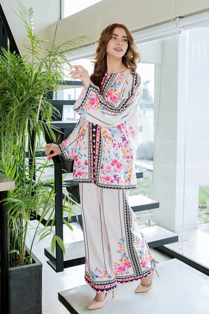 Printed Unstitched Co-Ord Set - 402
