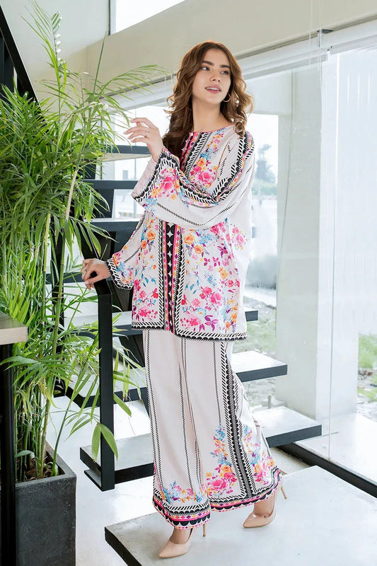 Printed Unstitched Co-Ord Set - 402