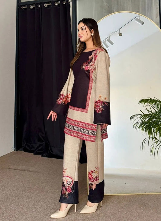 Printed Unstitched Co-Ord Set - 1020