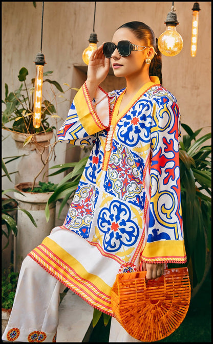 Printed Unstitched Co-Ord Set - 116