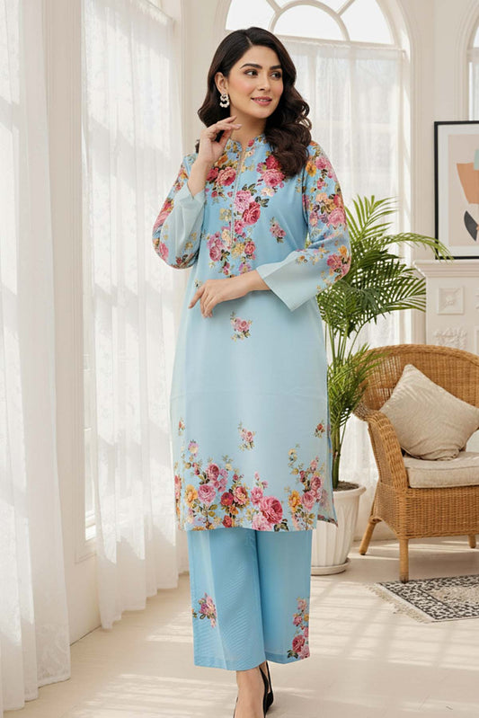 Printed Unstitched Co-Ord Set  - 1177