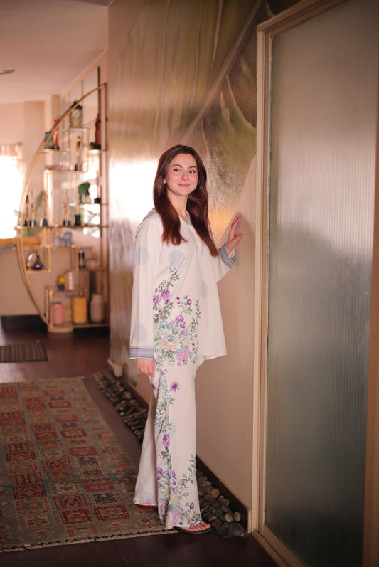 Printed Unstitched Co-Ord Set - 201