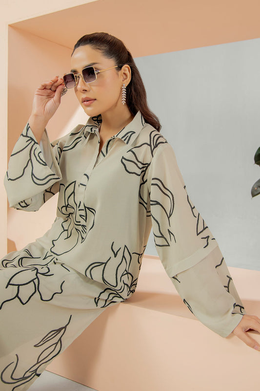 Printed Unstitched Co-Ord Set - L014